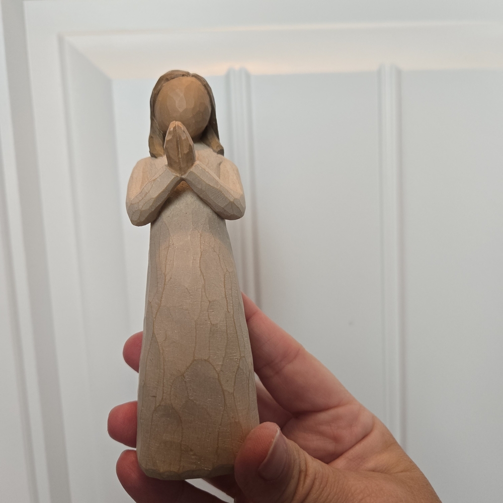 Willow Tree Praying Figure in Cream and Brown